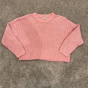 American Eagle Outfitters Pink Crew Neck Sweater